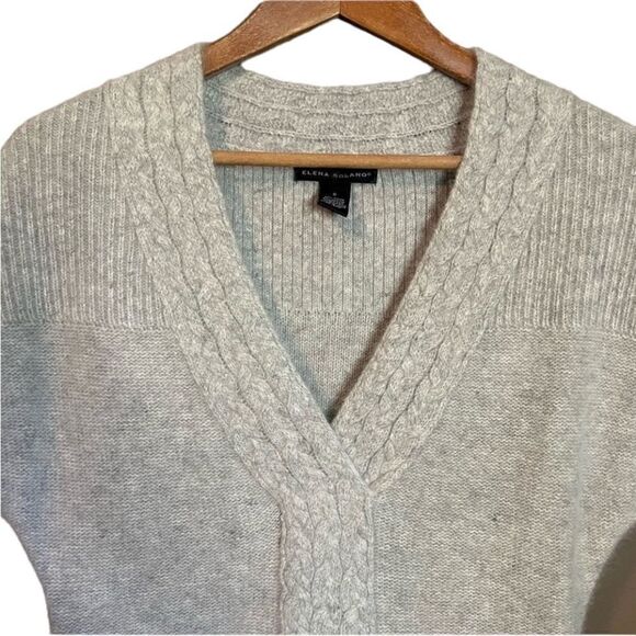 Elena solano short sleeve sweater angora & wool blend sweater - Picture 2 of 8